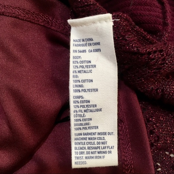 NWT AE Outfitters burgundy metallic sweater dress! - Picture 7 of 8